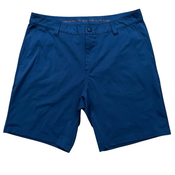 Rhone 9" Commuter Short Mens Size 34 Flex 4 Way Stretch Performance Golf Blue - Picture 1 of 6